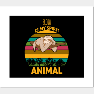 Sloth Spirit Animal Posters and Art